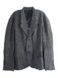 Ziggy Chen three-button patch-pocket coat - Blue