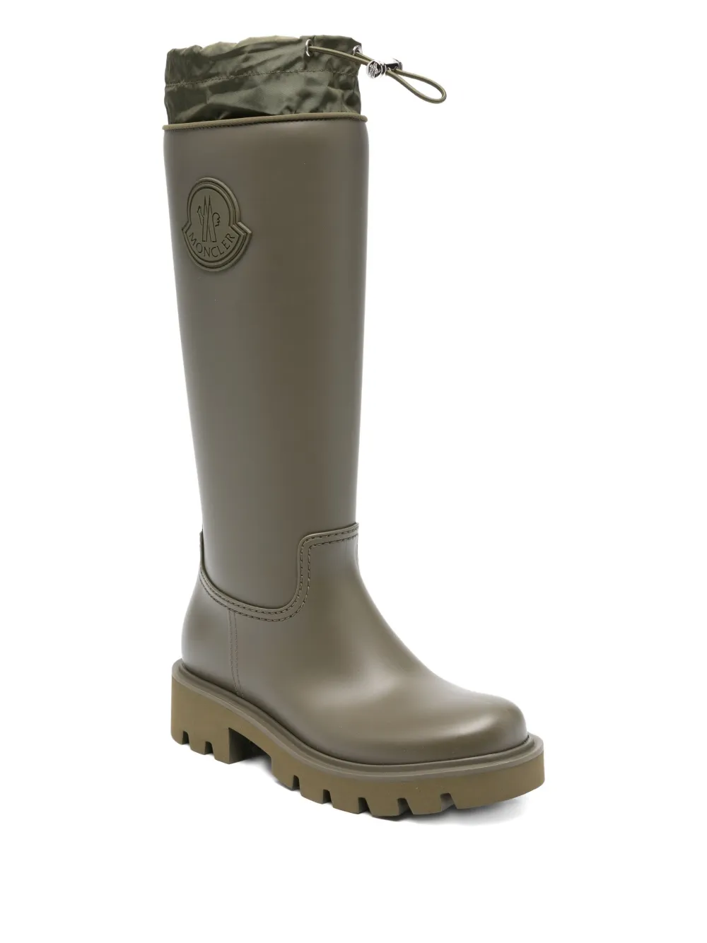 Moncler pull-tab logo rain boots Green