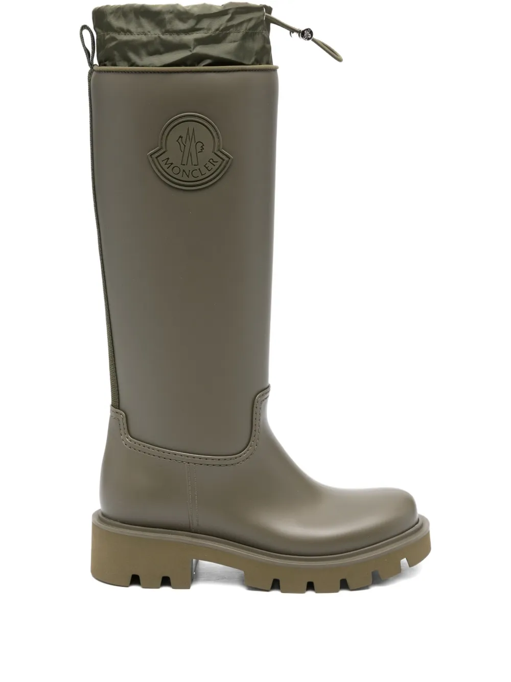 Moncler pull-tab logo rain boots Green