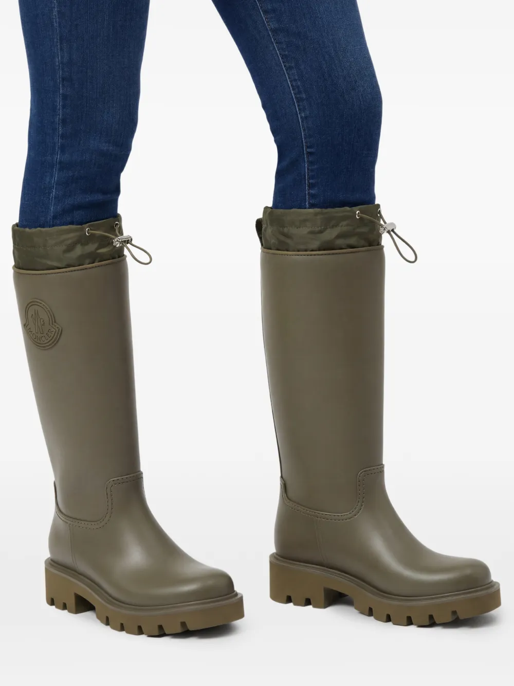 Moncler Regenlaarzen met logo Groen