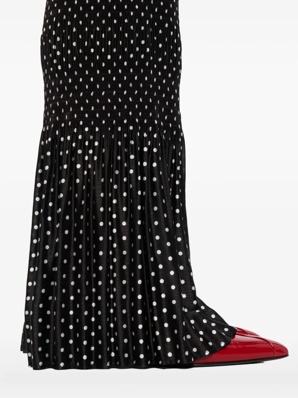 SIMONA CORSELLINI pleated polka-dot trousers Zwart