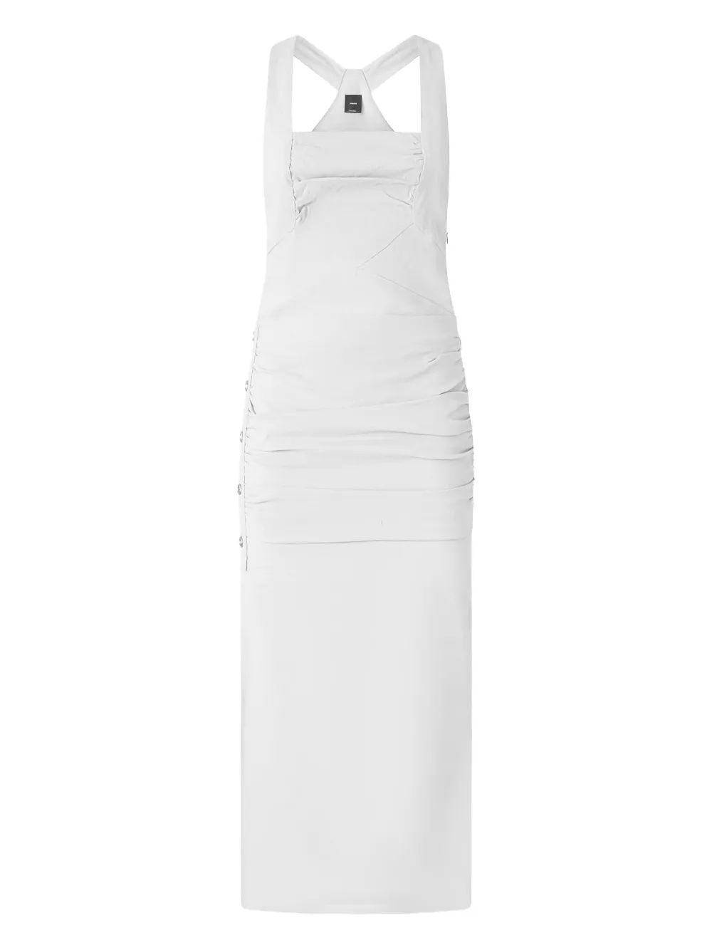 PINKO cross-back gathered dress Wit