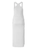 PINKO cross-back gathered dress - White