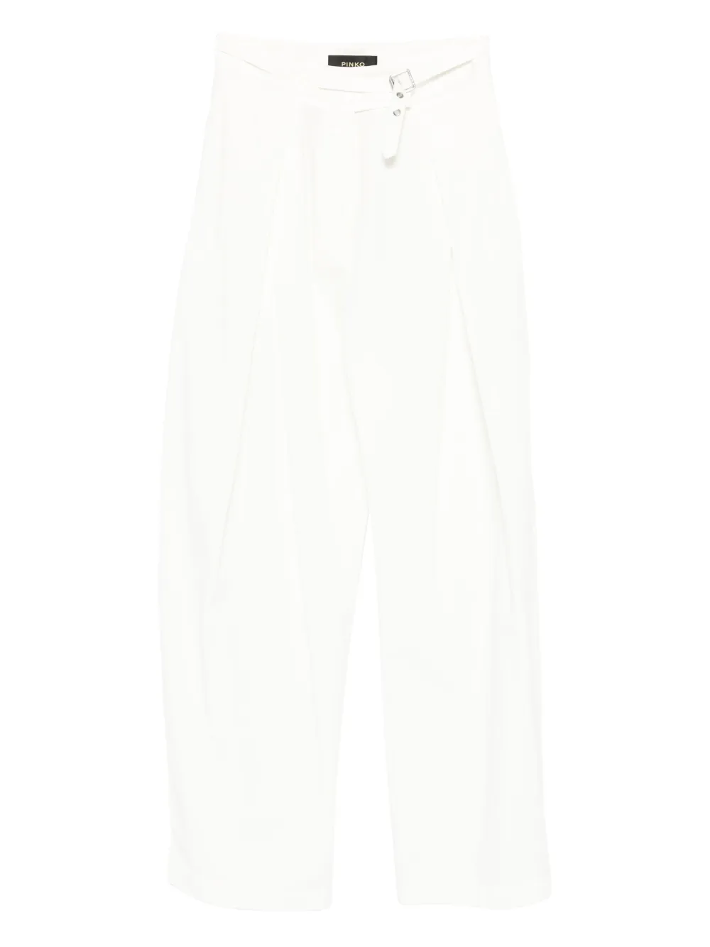 PINKO pleated belted straight trousers | White | Image 1