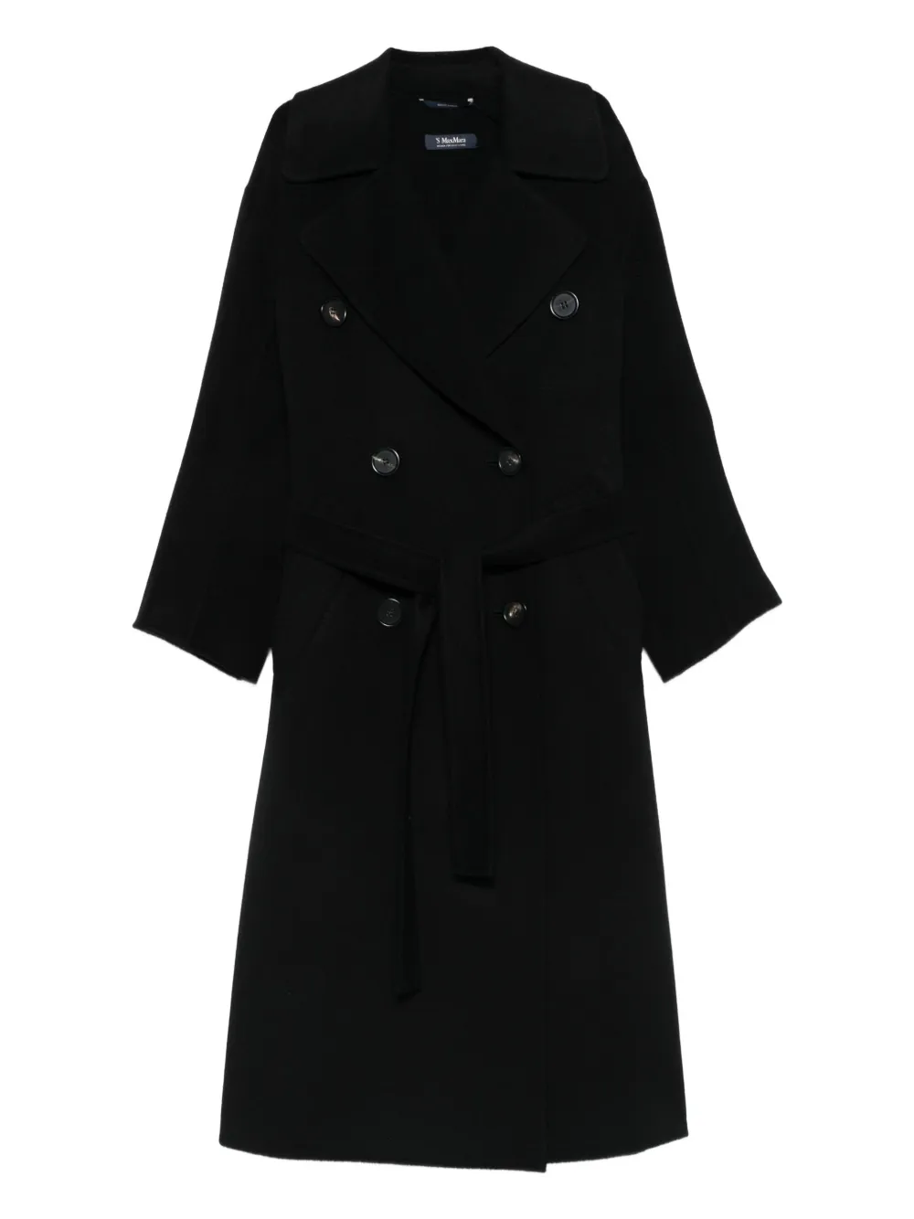 'S Max Mara belted double-breasted coat Zwart