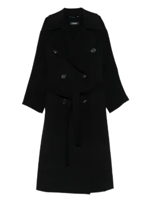 JW Anderson ウール トレンチコート | ブラック | FARFETCH JP