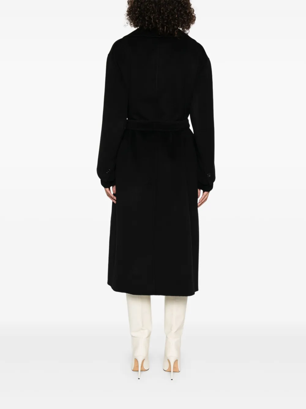 'S Max Mara Jas met ceintuur Zwart