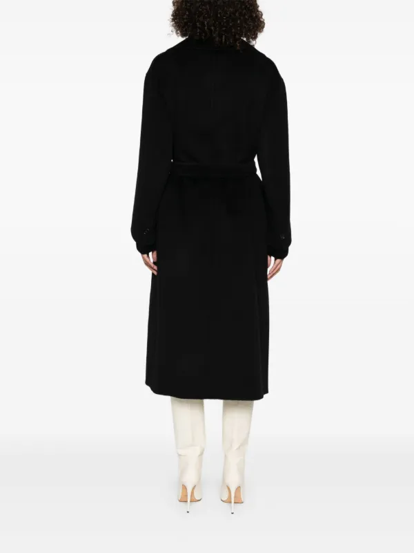 S Max Mara ベルテッド ダブルコート | ブラック | FARFETCH JP