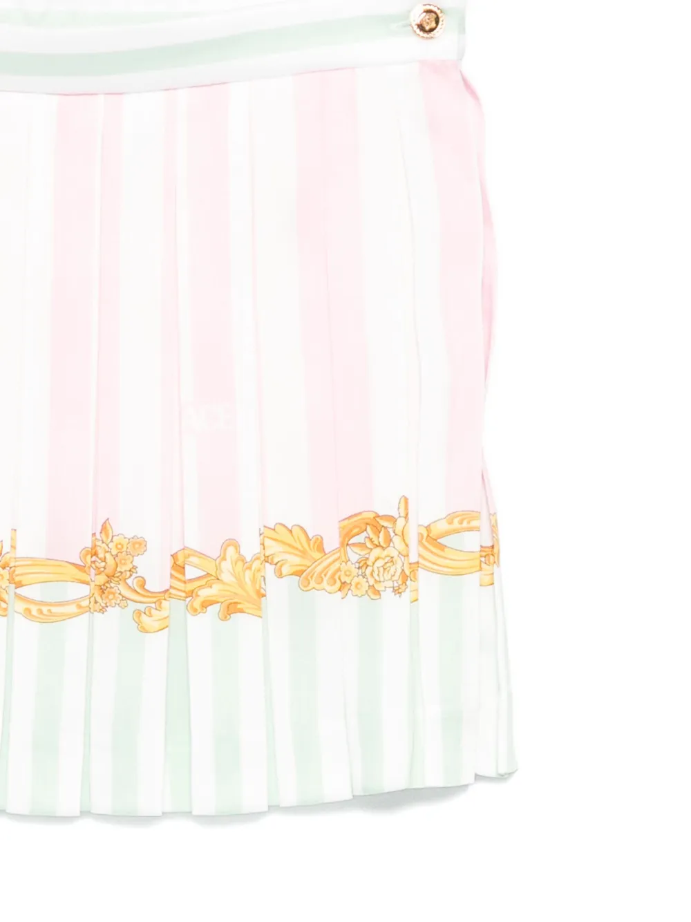 Versace Kids Plooirok met barokprint Wit