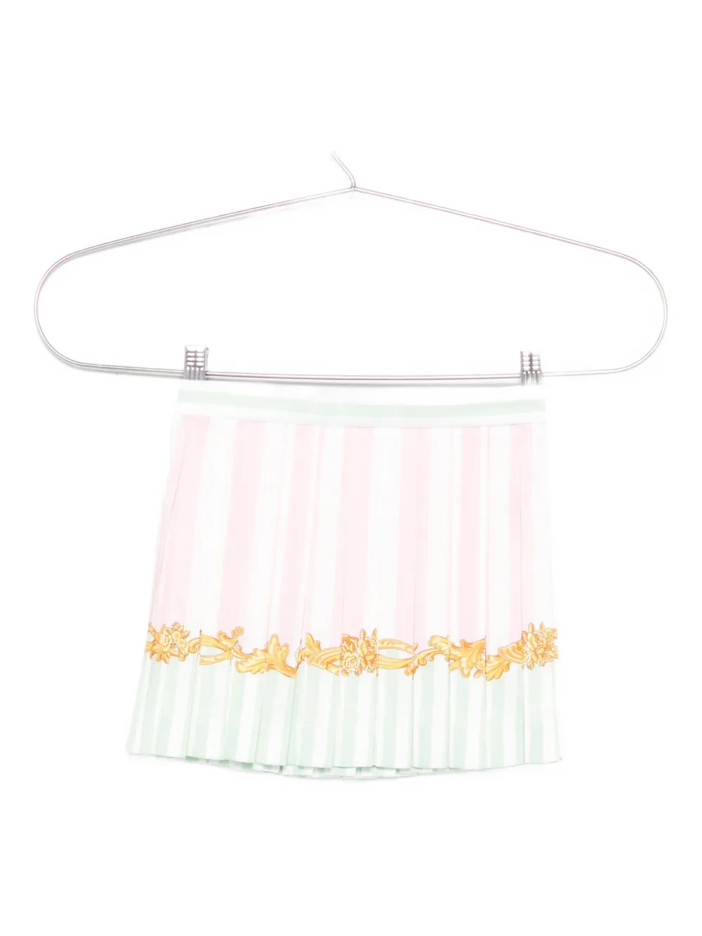 Versace Kids Plooirok met barokprint Wit