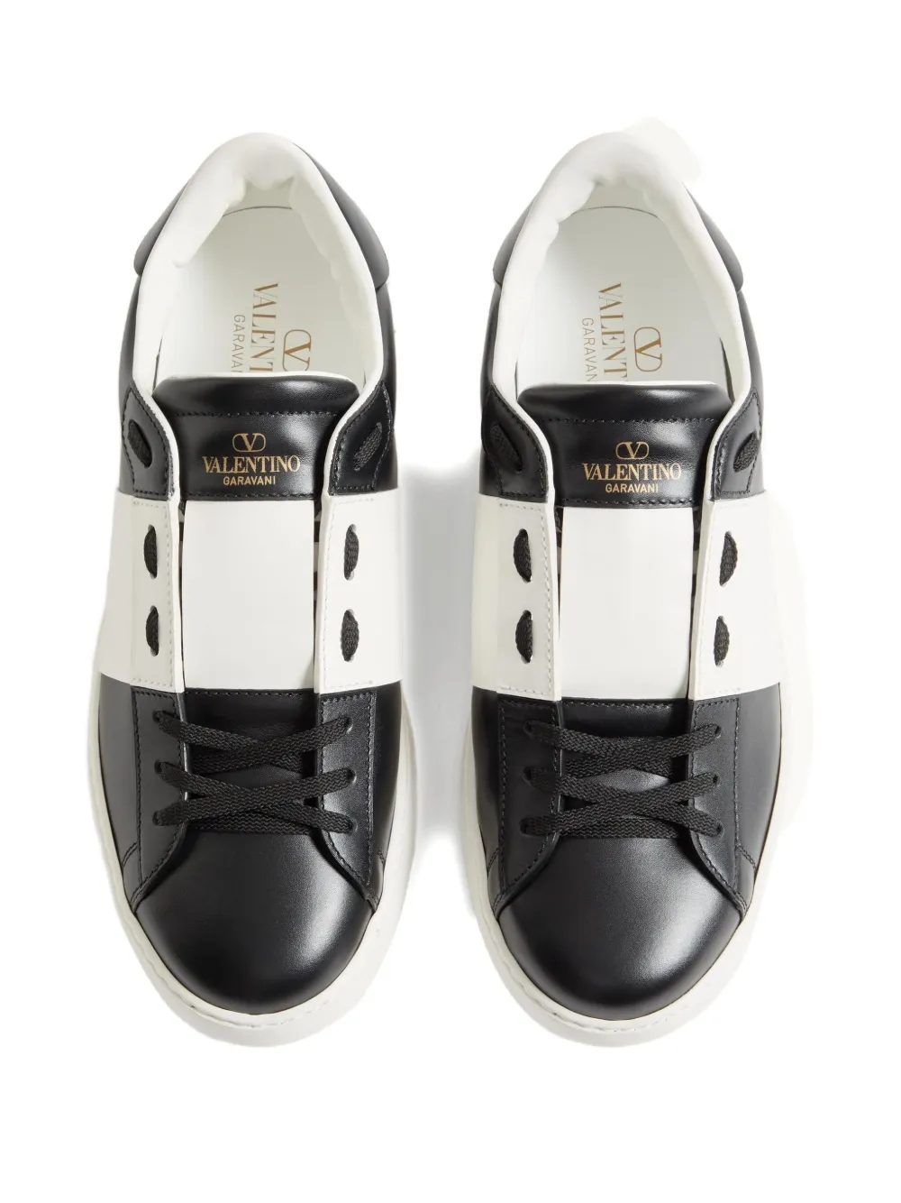 Valentino Garavani leather low-top sneakers Black