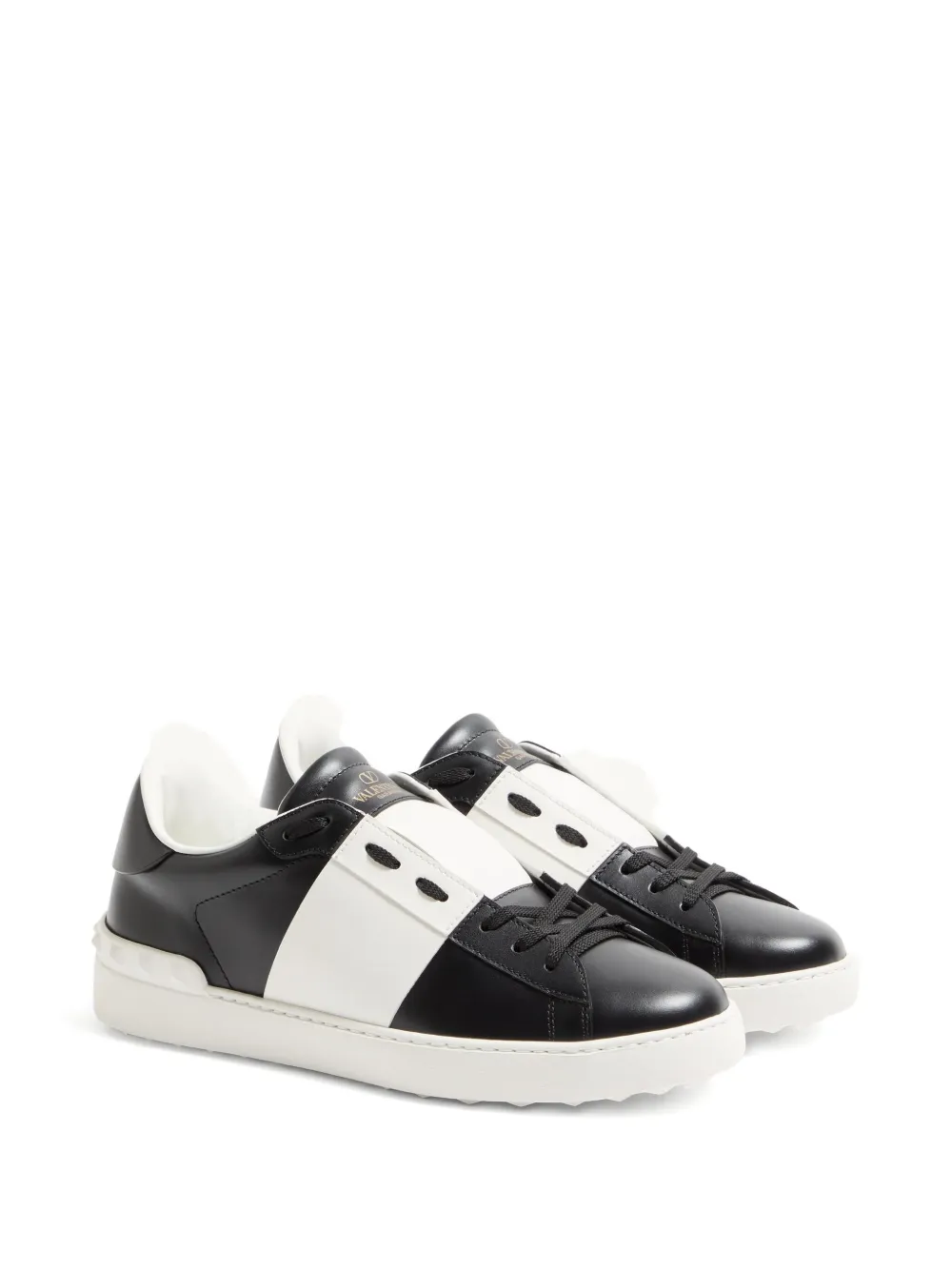 Valentino Garavani leather low-top sneakers Black