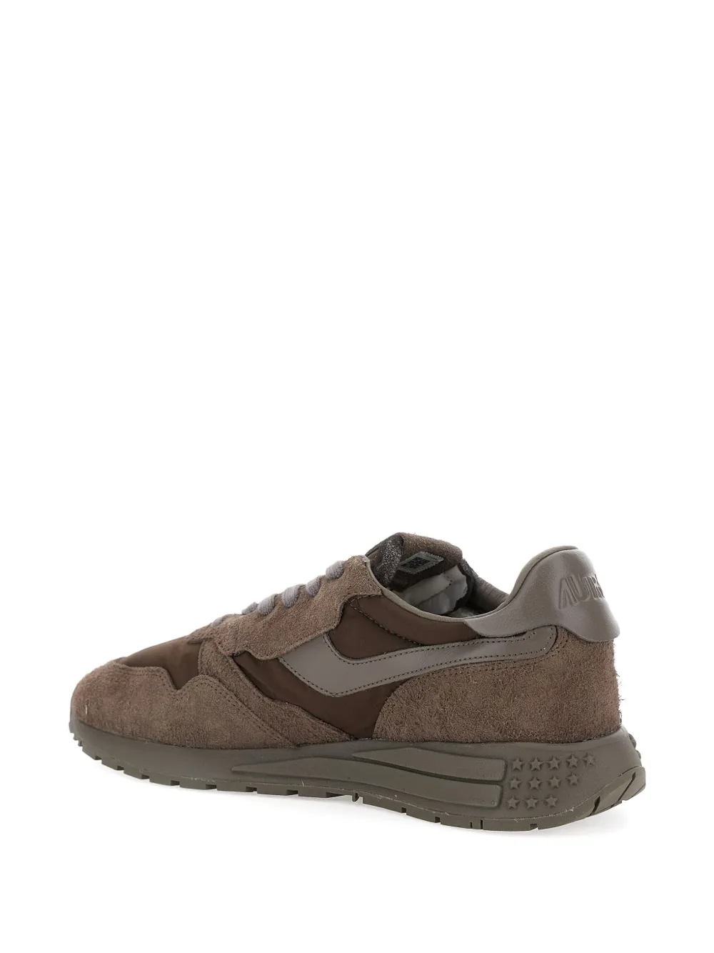 Autry Reelwind logo-patch suede sneakers Brown