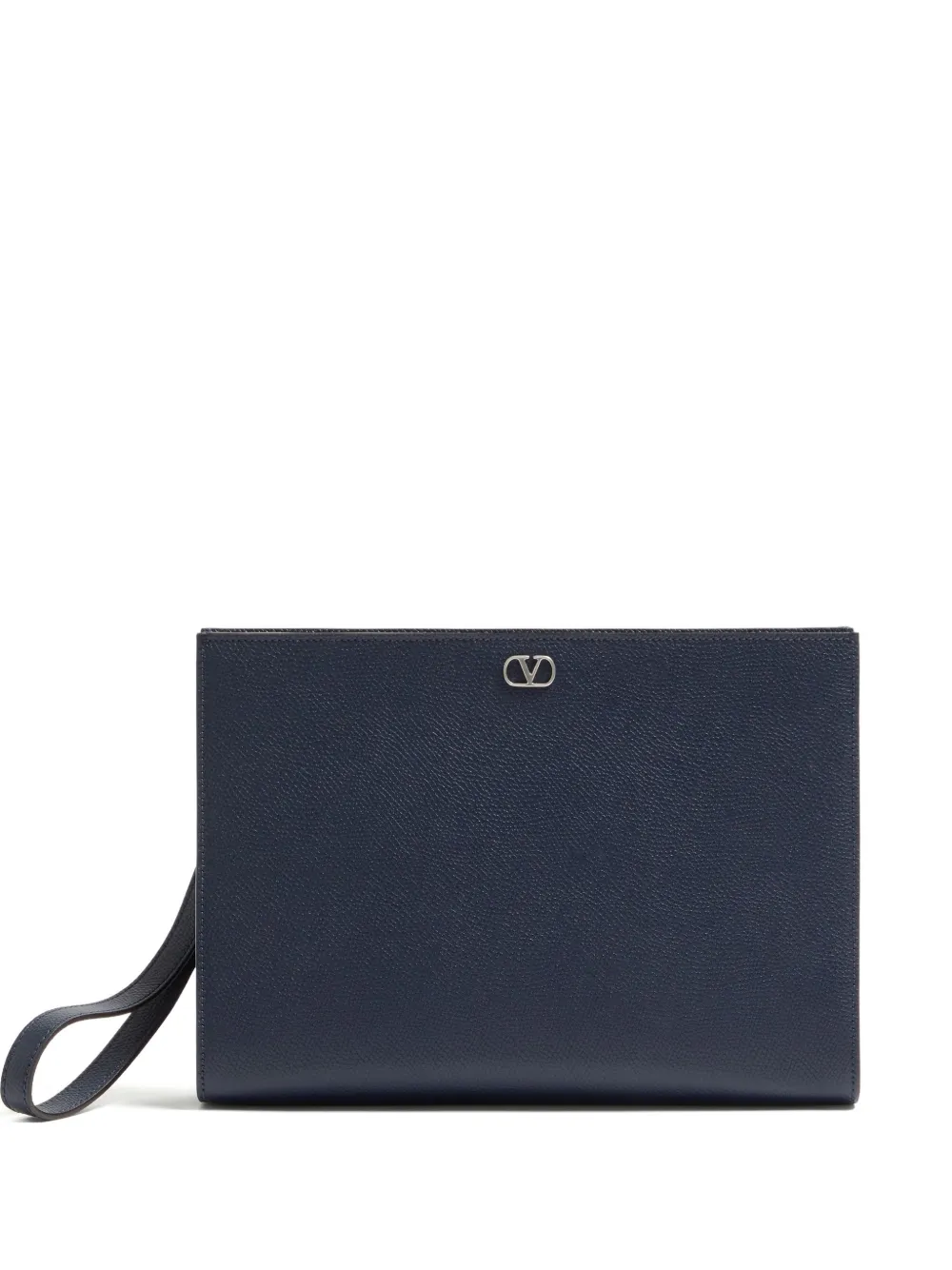 Valentino Garavani Clutch VLogo Signature in pelle - Blu