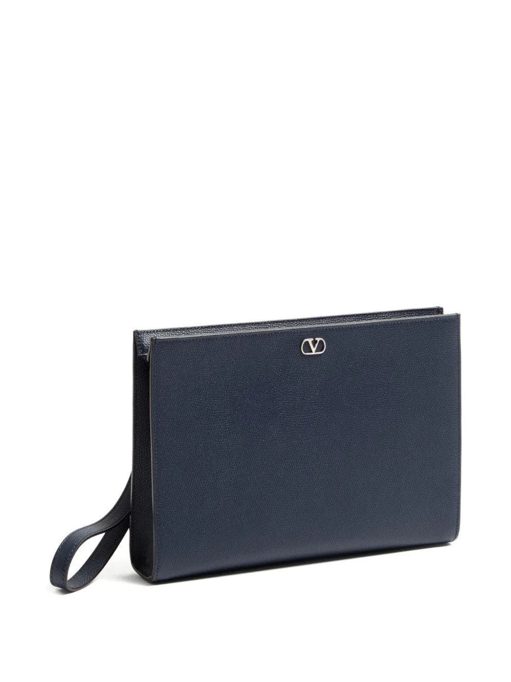 Valentino Garavani VLogo Signature leren clutch Blauw