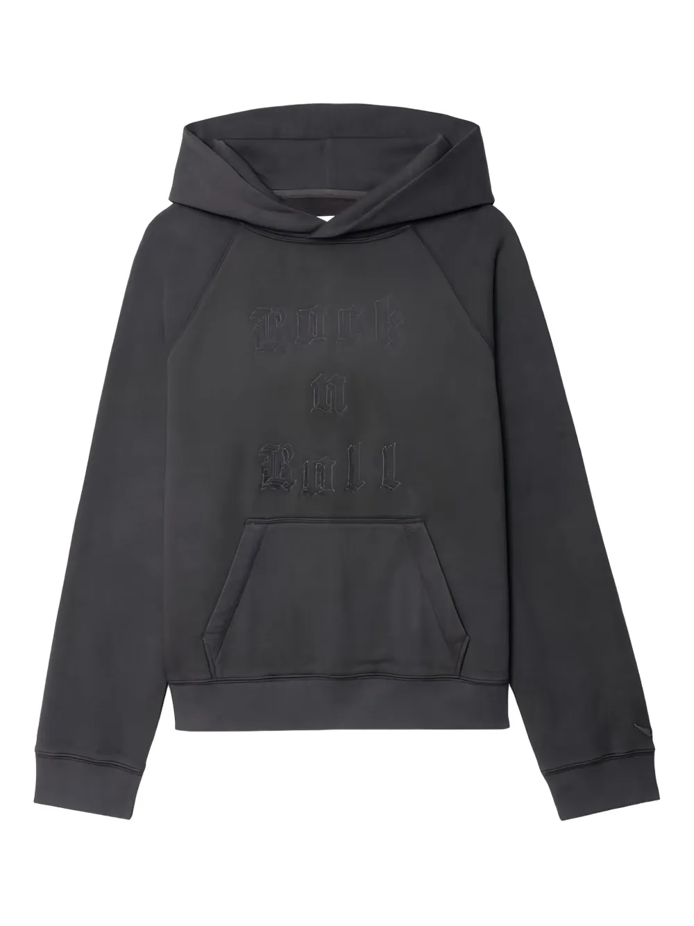 Zadig & Voltaire Georgy Rock-n-roll-embroidery Hoodie In Gray