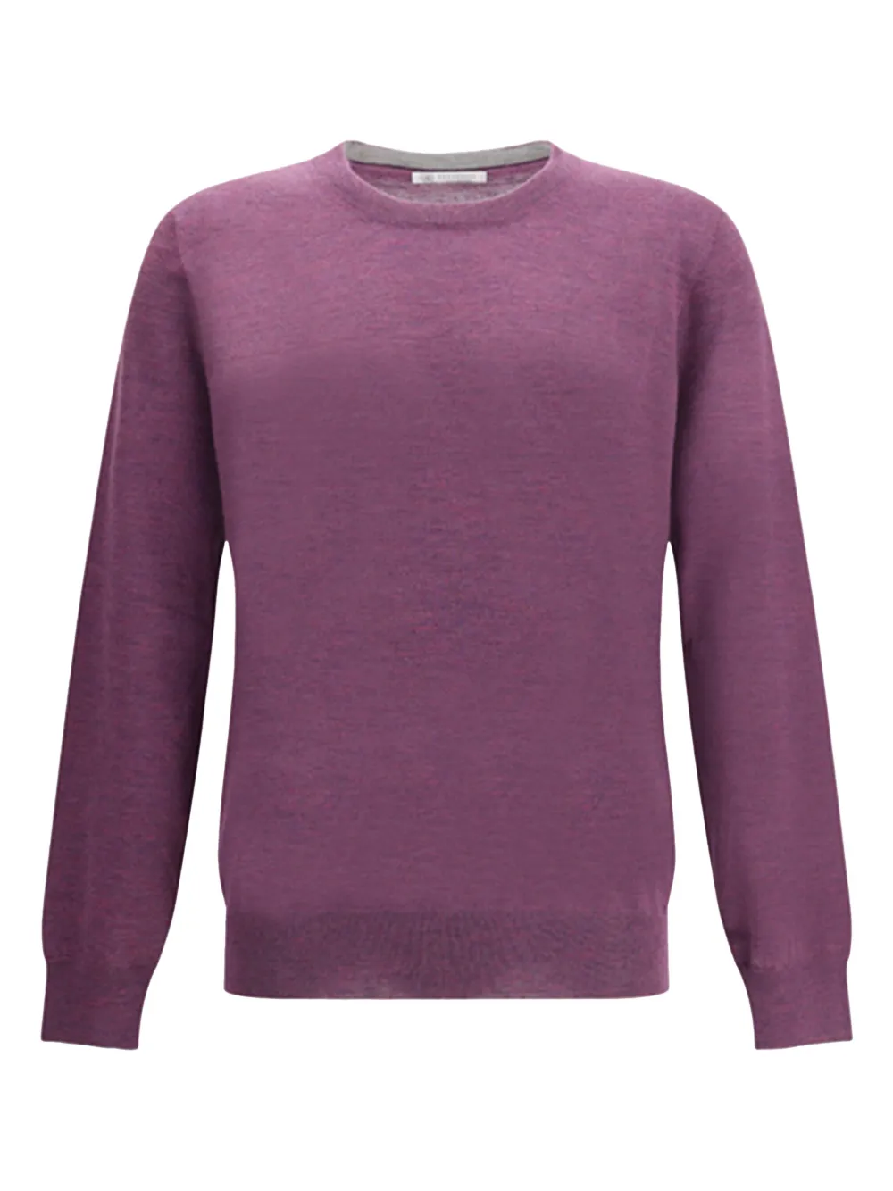 Brunello Cucinelli round-neck cashmere-silk blend sweater Paars