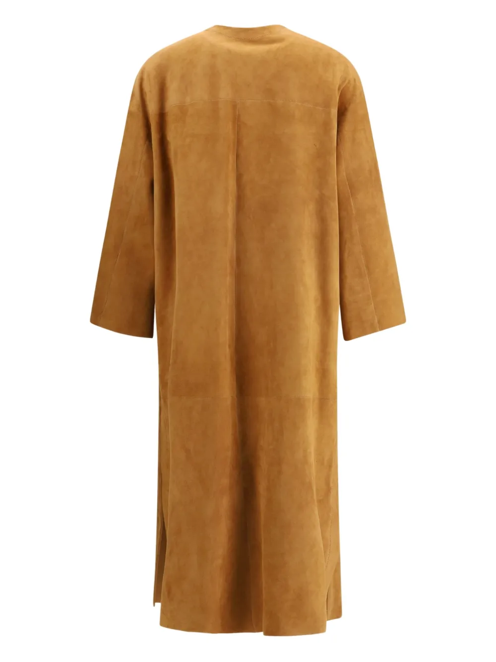 Salvatore Santoro snap-fastening side-slit coat - Bruin
