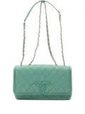 CHANEL Pre-Owned 2016-2017 small interlocking CC shoulder bag - Green