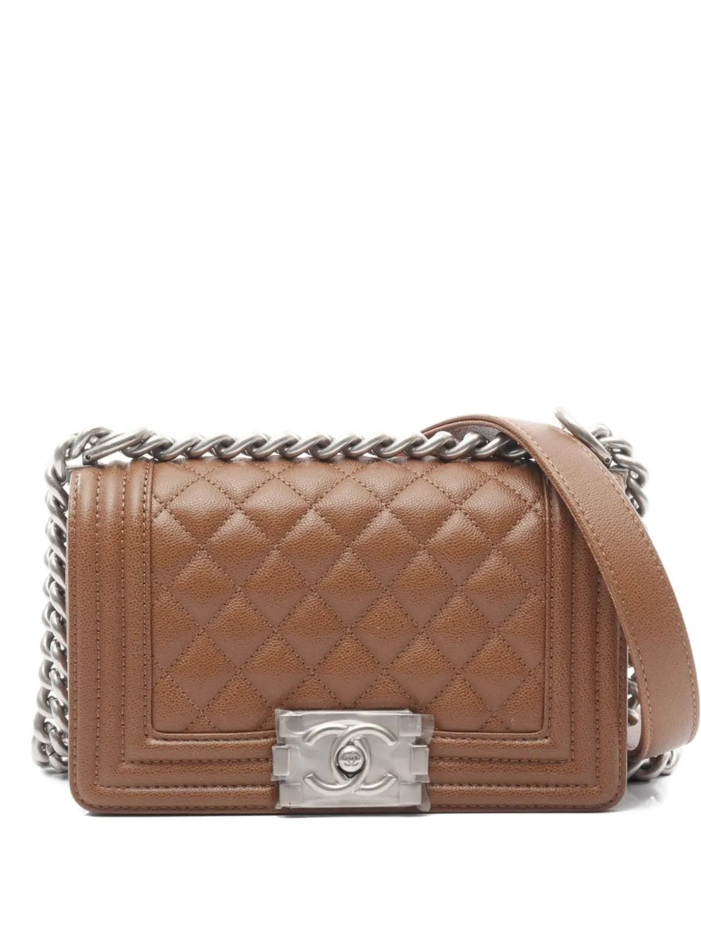 CHANEL Pre-Owned 2021 ボーイ シャネル ショルダーバッグ S - ブラウン CHANEL Pre-Owned 2021 ボーイ シャネル ショルダーバッグ S - ブラウン