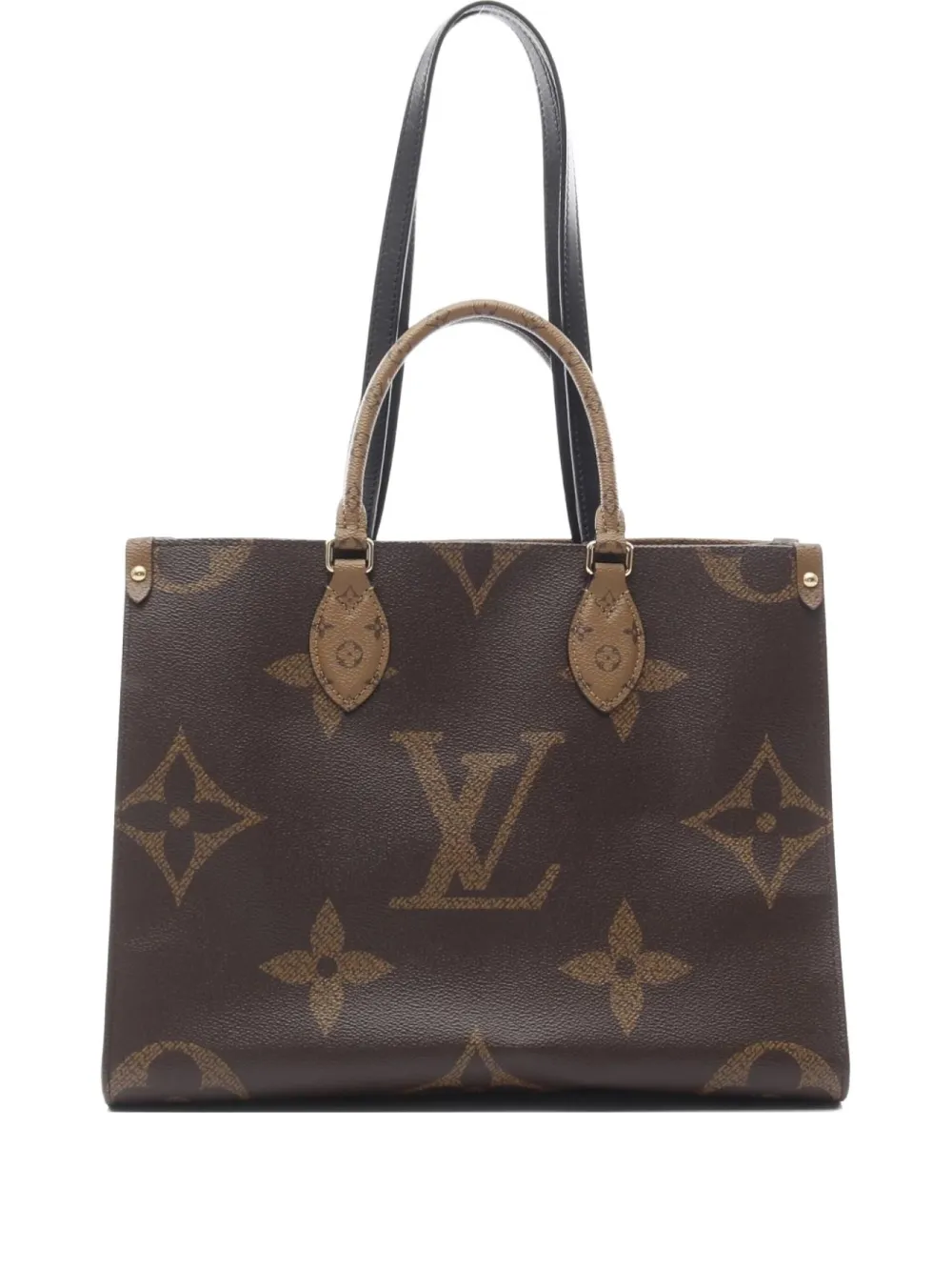 Louis Vuitton Pre-Owned 2021 モノグラム ジャイアント リバース オン ザ ゴーMM ハンドバッグ - ブラウン Louis Vuitton Pre-Owned 2021 モノグラム ジャイアント リバース オン ザ ゴーMM ハンドバッグ - ブラウン