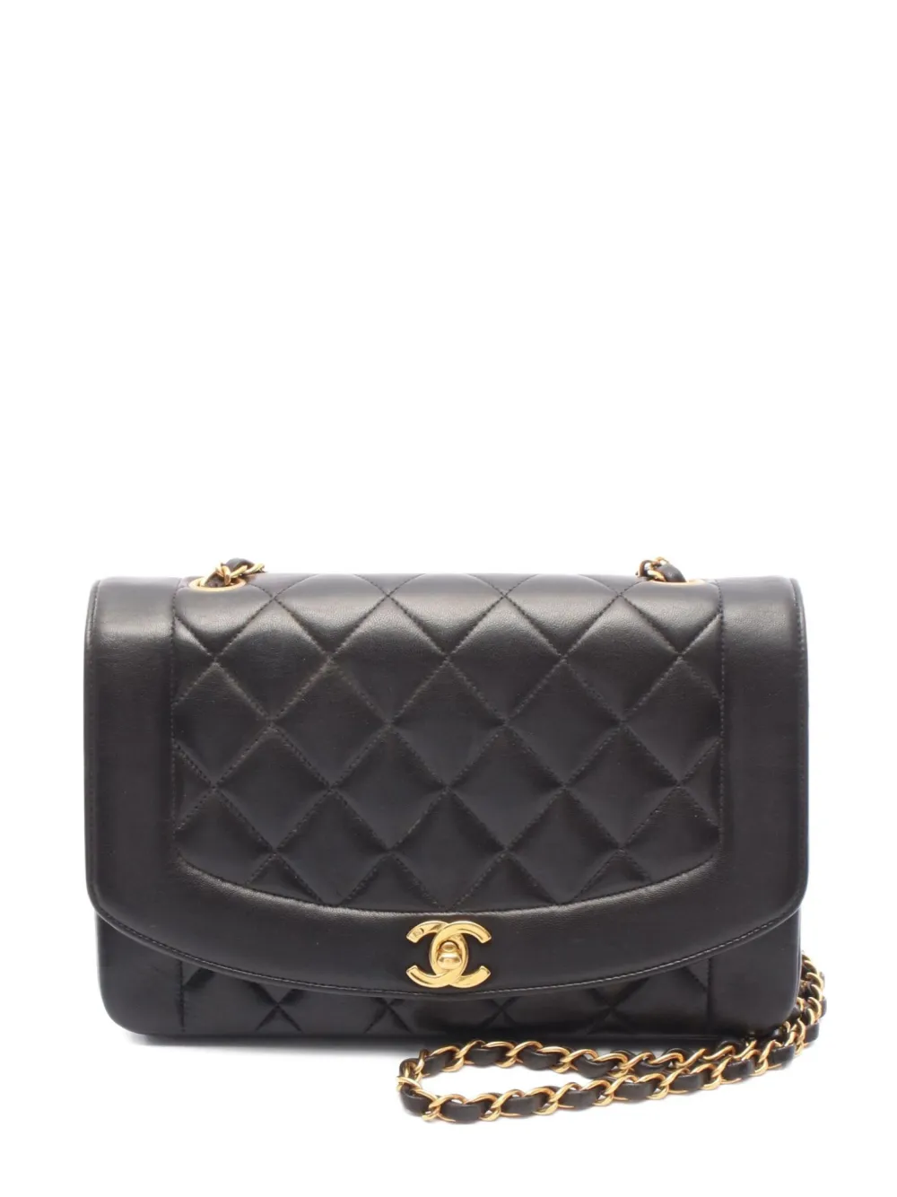 CHANEL Pre-Owned 1994-1996 ダイアナ ショルダーバッグ S - ブラック CHANEL Pre-Owned 1994-1996 ダイアナ ショルダーバッグ S - ブラック