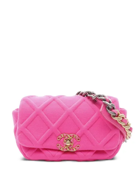 CHANEL Pre-Owned 2019 mini Chanel 19 diamond-quilted bag