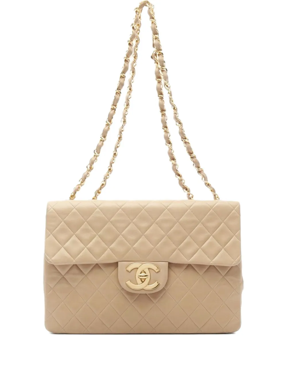 CHANEL Pre-Owned 1991-1994 Decamatlassé shoulder bag - ニュートラル CHANEL Pre-Owned 1991-1994 Decamatlassé shoulder bag - ニュートラル