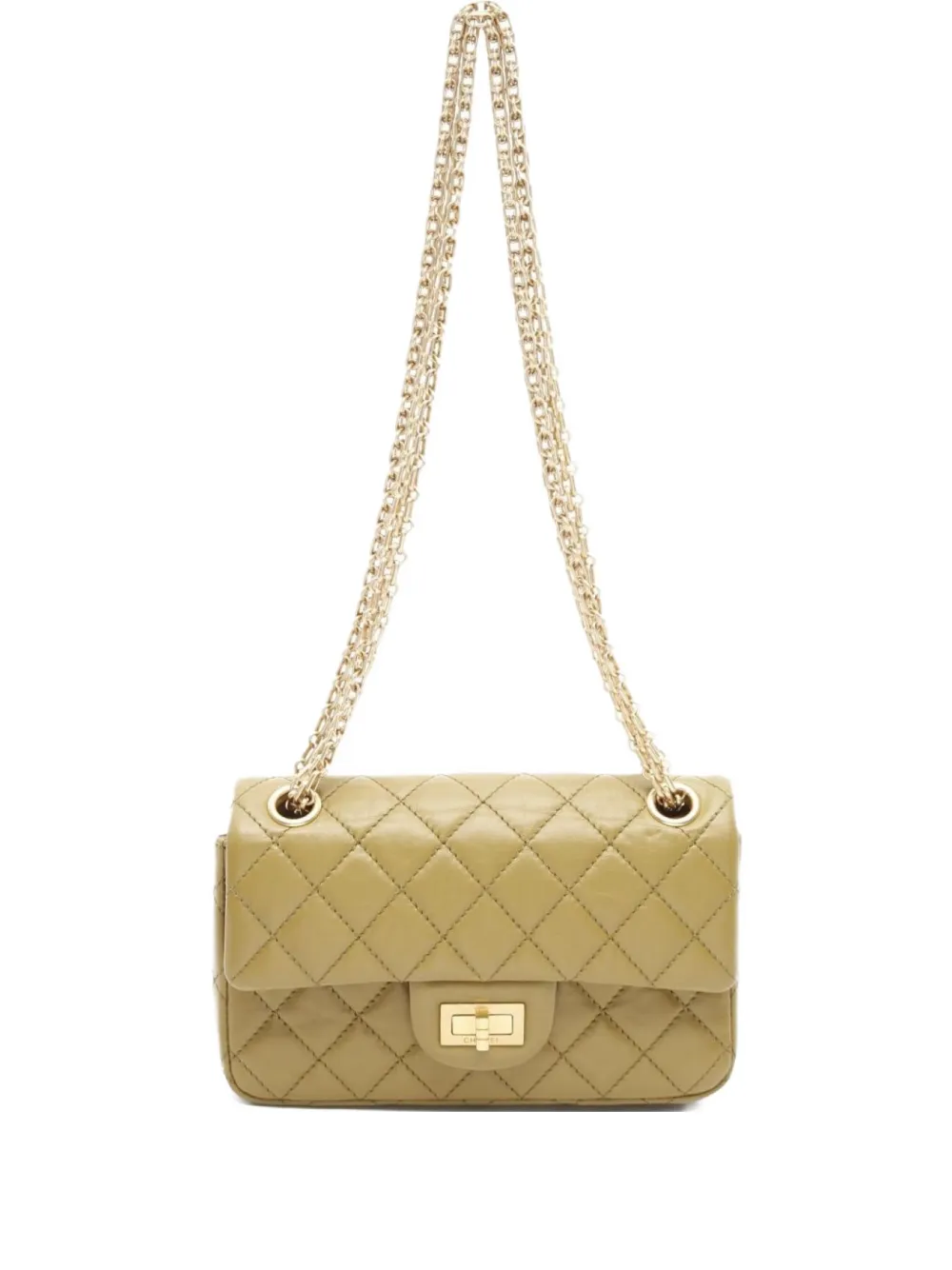 CHANEL Pre-Owned 2021s small Classic Flap 2.55 soulder bag - Verde