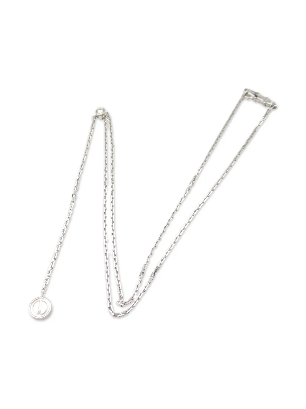 Cartier 2010s ラブ パスティーユ ダイヤモンド ネックレス 18Kホワイトゴールド - シルバートーン Cartier 2010s ラブ パスティーユ ダイヤモンド ネックレス 18Kホワイトゴールド - シルバートーン