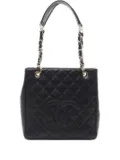 CHANEL Pre-Owned 2003 Matelassé chain tote bag - Black