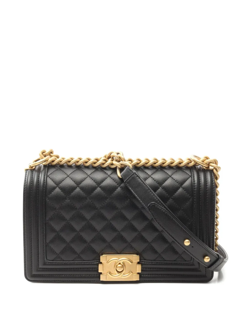 CHANEL Pre-Owned 2021 Boy Chanel shoulder bag - ブラック CHANEL Pre-Owned 2021 Boy Chanel shoulder bag - ブラック