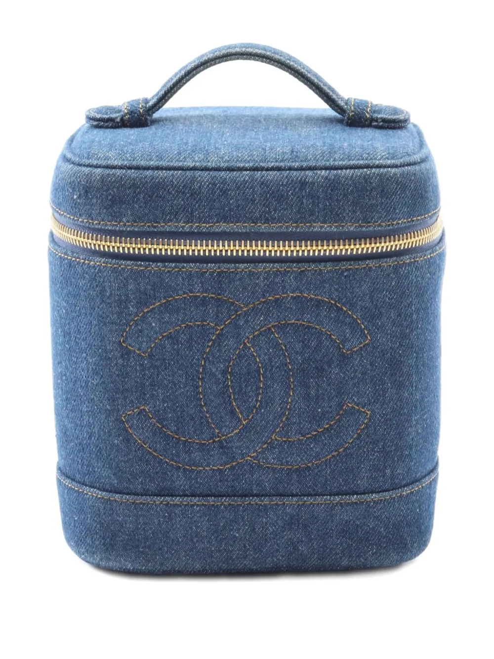 CHANEL Pre-Owned 1996-1997 Coco Mark vanity handbag - ブルー CHANEL Pre-Owned 1996-1997 Coco Mark vanity handbag - ブルー
