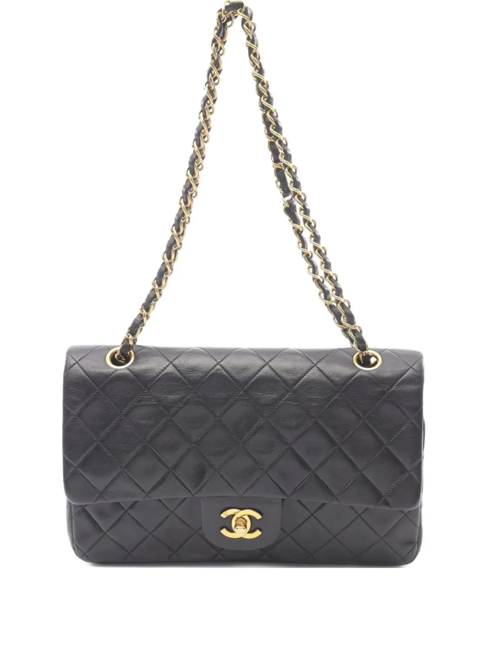 CHANEL Pre-Owned 1991-1994 ダブルフラップ ショルダーバッグ - ブラック CHANEL Pre-Owned 1991-1994 ダブルフラップ ショルダーバッグ - ブラック