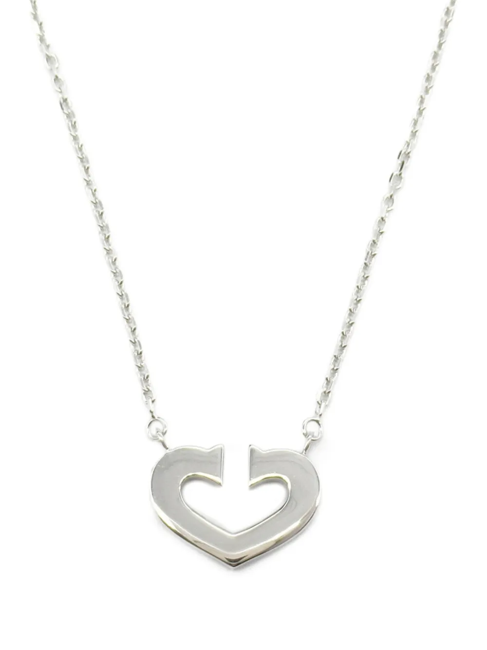 Cartier 2010s C Heart ネックレス 18Kホワイトゴールド - シルバートーン Cartier 2010s C Heart ネックレス 18Kホワイトゴールド - シルバートーン