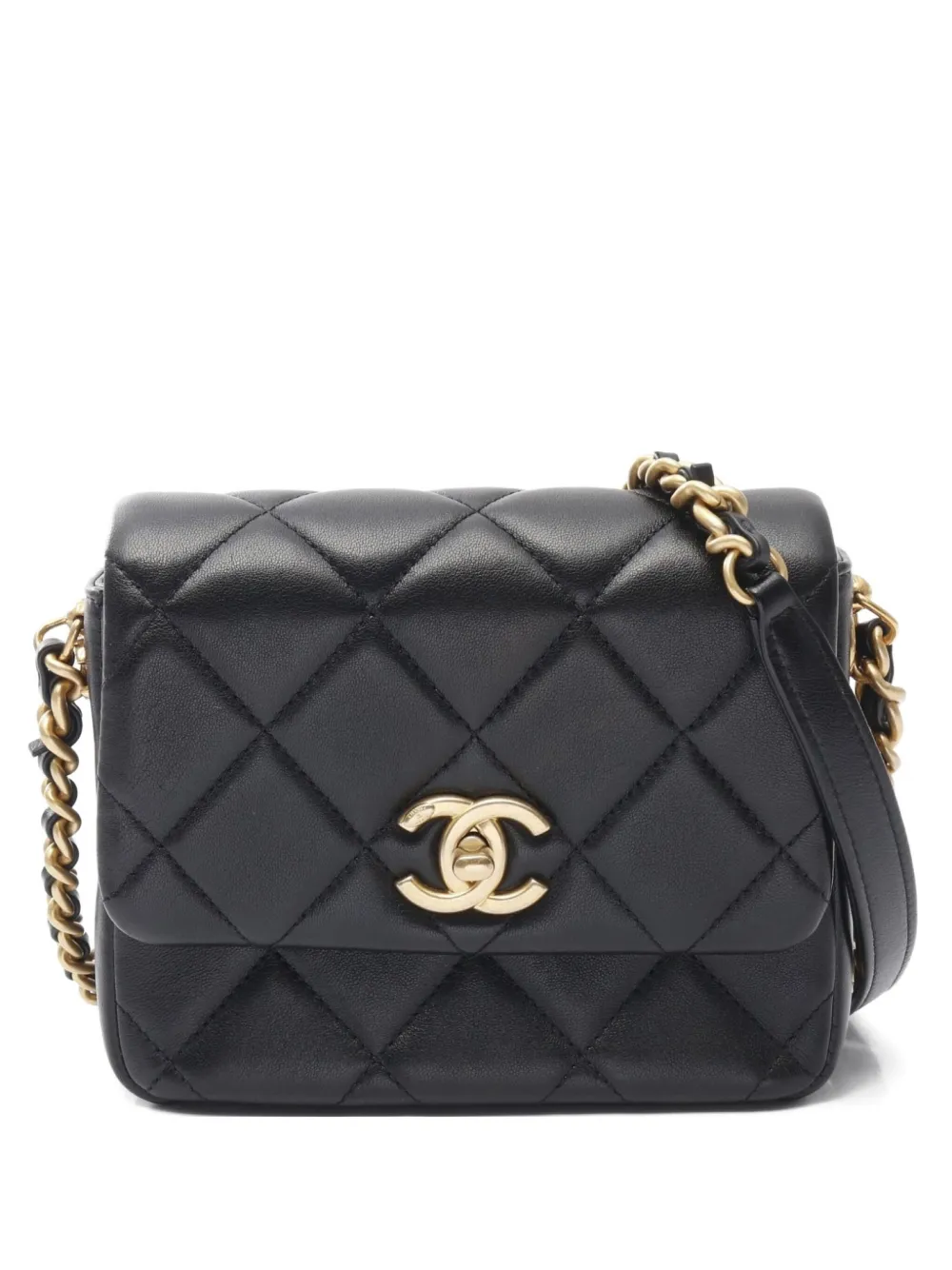 CHANEL Pre-Owned 2021s フラップ ショルダーバッグ S - ブラック CHANEL Pre-Owned 2021s フラップ ショルダーバッグ S - ブラック