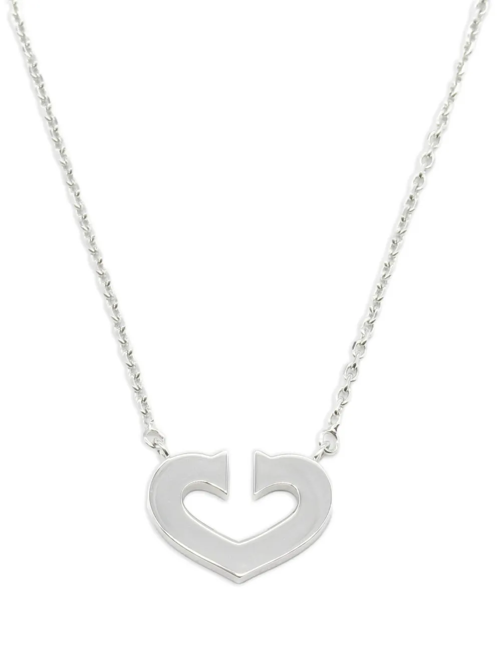 Cartier 2010s C Heart ネックレス 18Kホワイトゴールド - シルバートーン Cartier 2010s C Heart ネックレス 18Kホワイトゴールド - シルバートーン