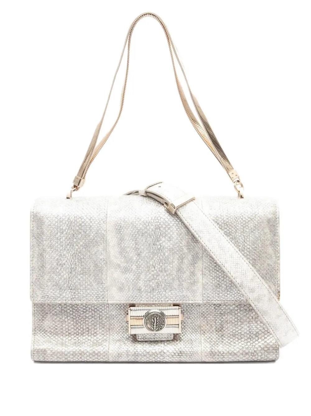 Bvlgari Pre-Owned 2010s embossed shoulder bag - グレー Bvlgari Pre-Owned 2010s embossed shoulder bag - グレー