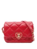 CHANEL Pre-Owned 2010s matelassé heart lock shoulder bag - Red