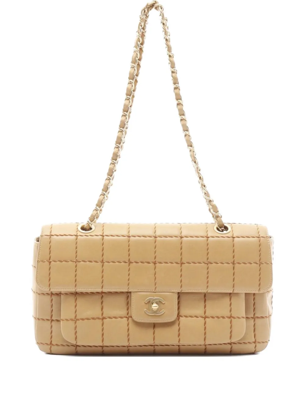 CHANEL Pre-Owned 2002-2003 チョコバー ショルダーバッグ S - ニュートラル CHANEL Pre-Owned 2002-2003 チョコバー ショルダーバッグ S - ニュートラル