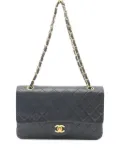 CHANEL Pre-Owned 1991-1994 small Pre-Owned matelasse W flap W chain shoulder bag - Black