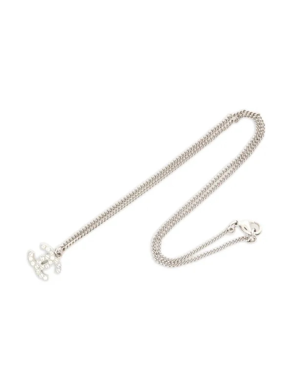 CHANEL Pre-Owned 1986-1988 Interlocking CC Necklace Silver