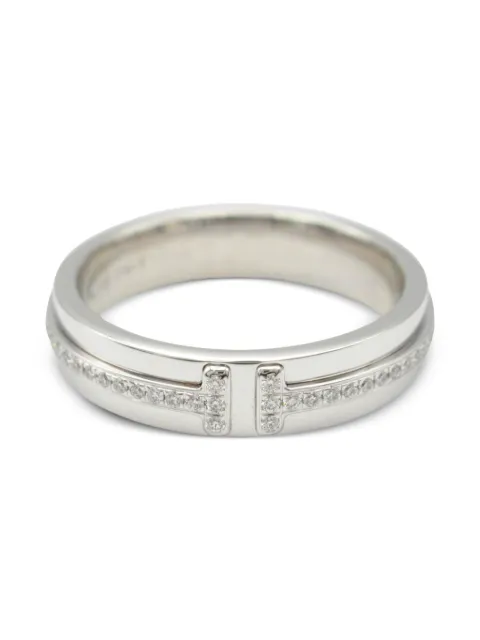 Tiffany & Co. Pre-Owned 2010 18K white gold T diamond ring