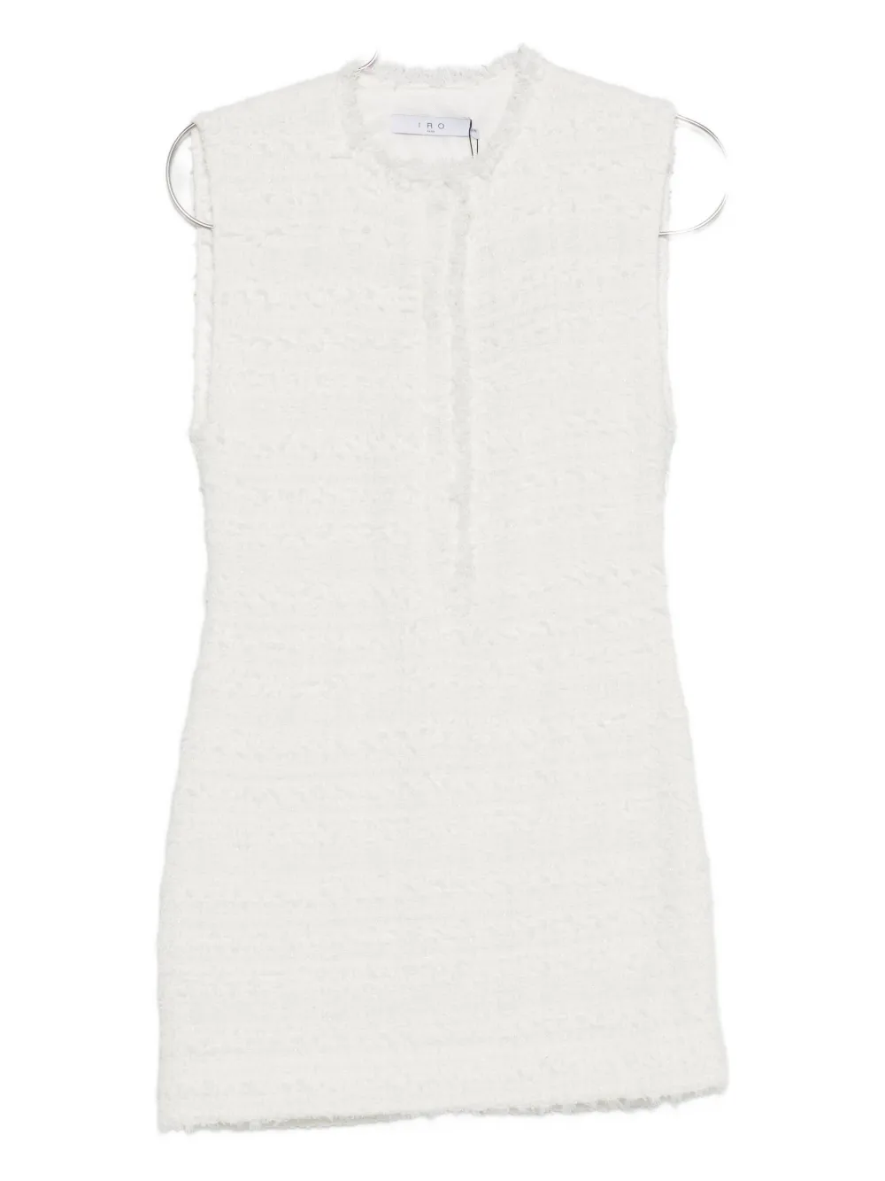 IRO tweed sleeveless mini dress - Bianco
