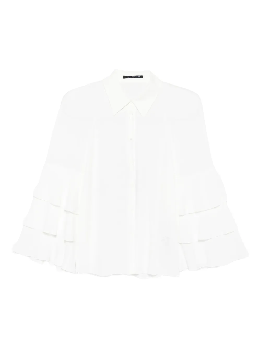 Luisa Cerano Shirt met ruches Wit