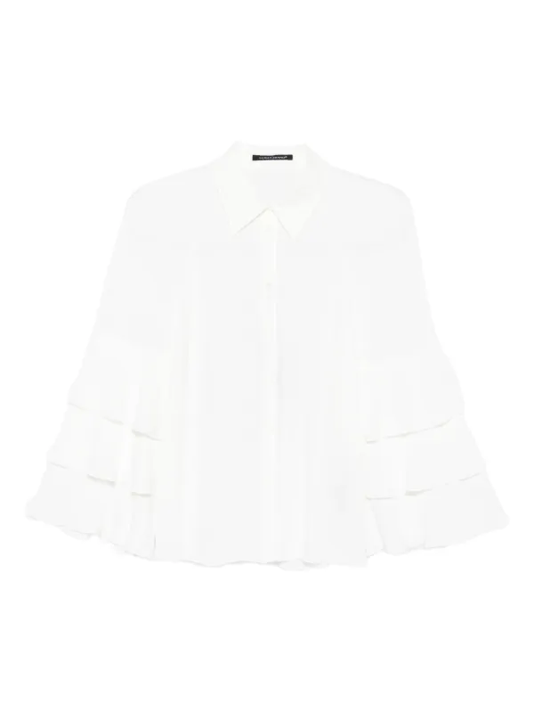 Luisa Cerano ruffled-sleeve Blouse White FARFETCH IN