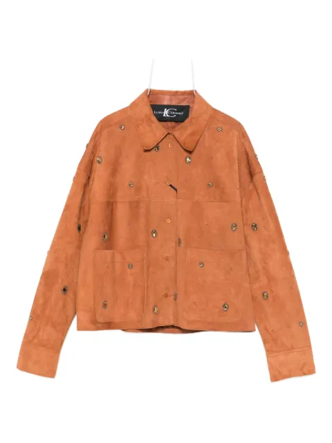 Luisa Cerano embellished suede jacket