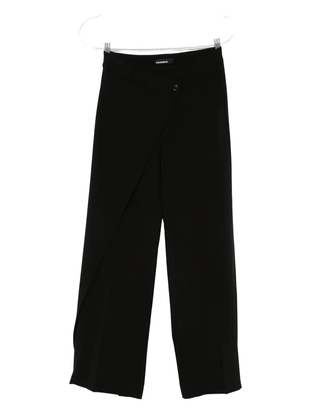 wrap-front trousers