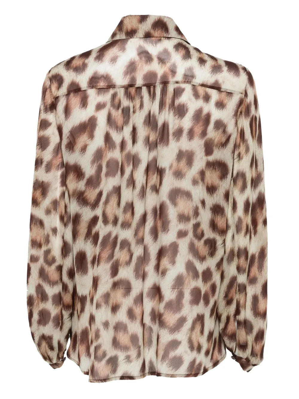 Luisa Cerano Blouse met luipaardprint Bruin