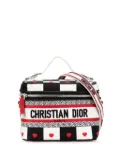 Christian Dior Pre-Owned 2021 Small Canvas Embroidered D Royaume d Amour Diortravel Case vanity bag - White
